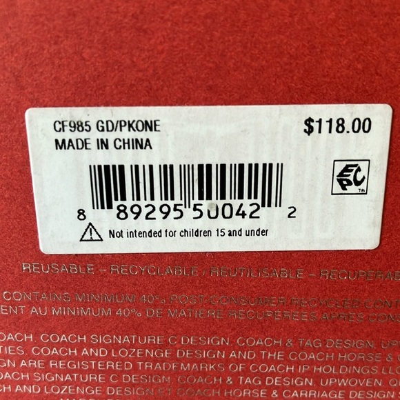 Coach: 2022 Earring (CF985) Set- Gold Tone - Picture 4 of 12